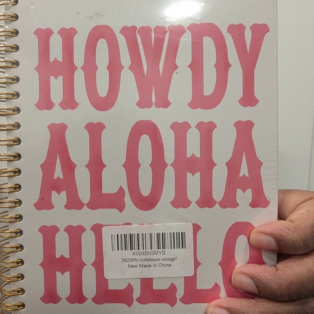 Howdy Aloha Hello Spiral Notebook - Picture 3 of 3